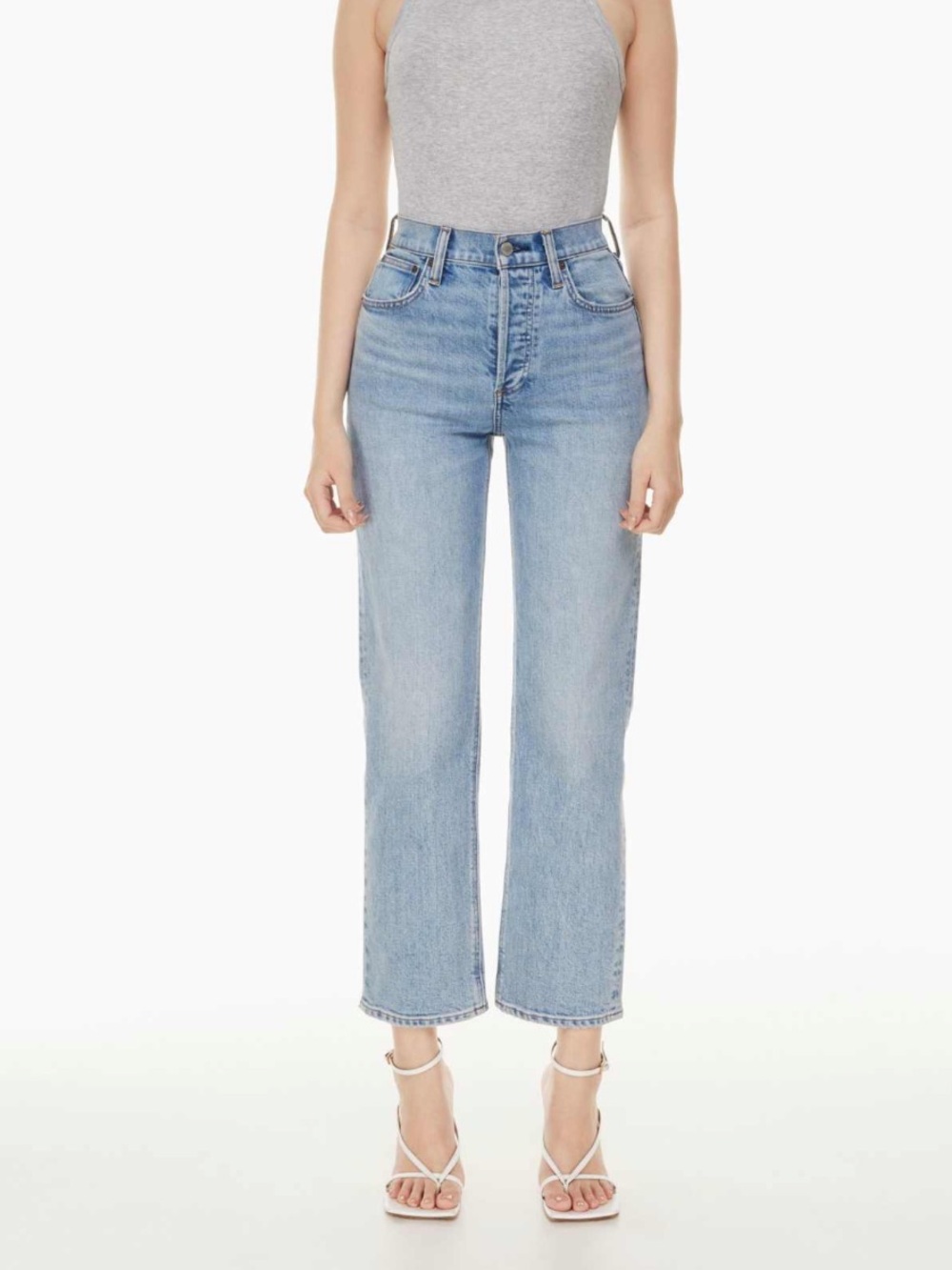 Denim Forum Sz 30 Jeans the Arlo High Rise Straight 28” Blue Classic Casual Fall